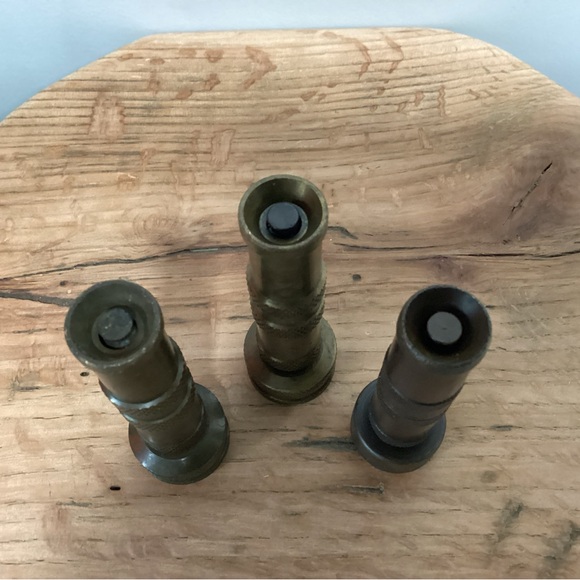 Vintage Brass Water Hose Nozzles - Set of 3 with 2 of them marked - Collectible - Picture 9 of 10